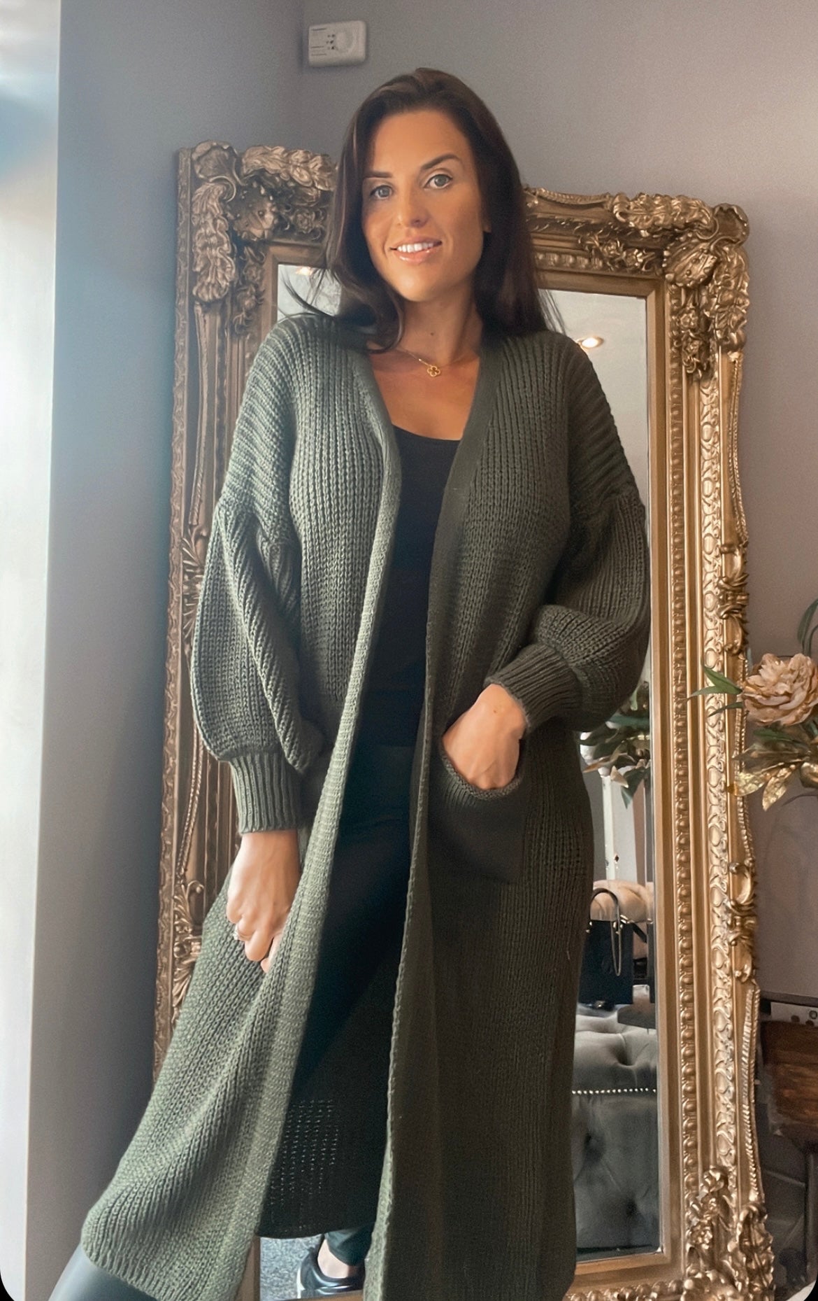 Baylie Khaki Cardigan