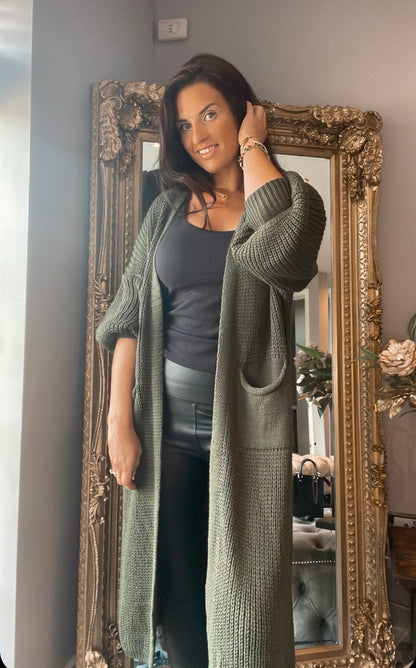 Baylie Khaki Cardigan